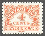 Newfoundland Scott J4 Mint VF (P11x9)